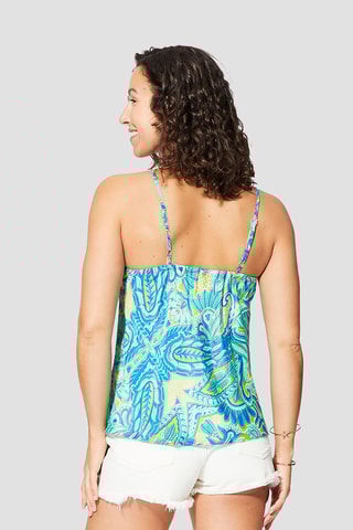 Top  Verde e azul-marinho - Azul e verde