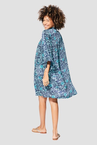 Quimono - Turquesa - Turquesa e azul-marinho