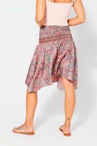 Saia estilo patinadora Rosa e bordô - Vermelho, azul e rosa