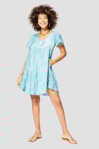 Vestido curto - Azul - Azul