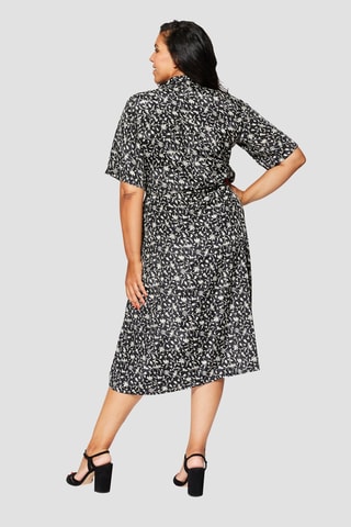 Vestido-camisa - Preto - Branco e preto