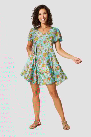 Vestido estilo patinadora - Turquesa - Azul