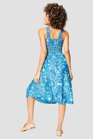 Vestido - Azul e turquesa - Azul