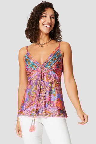 Top - Rosa - Azul, verde e violeta