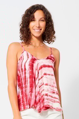 Top tie and dye - Vermelho - Branco e vermelho