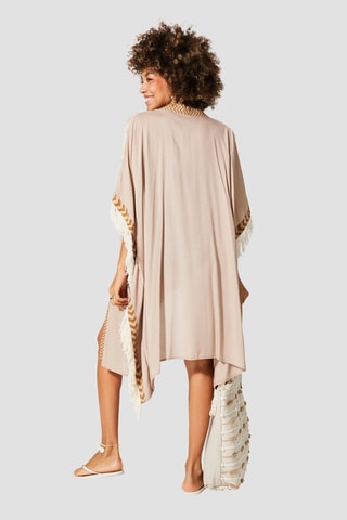 Quimono de praia - Bege - Bege
