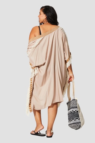 Quimono de praia - Bege - Bege