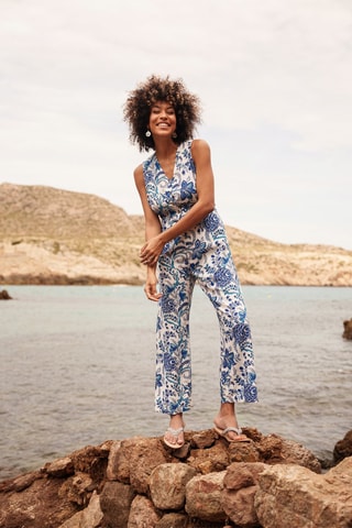 Macacão - Branco e azul - Branco e azul