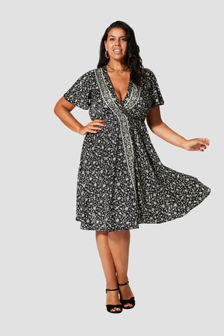 Vestido - Preto - Branco e preto