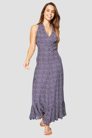 Vestido - Violeta e branco - Branco e violeta