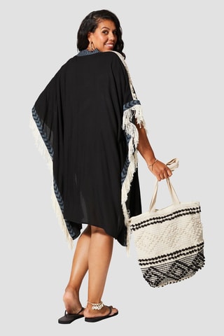 Quimono de praia - Preto - Preto