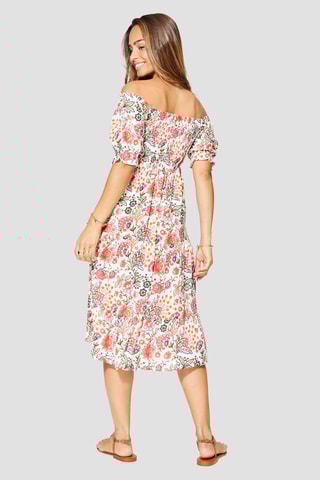 Vestido  Branco e rosa - Branco e rosa