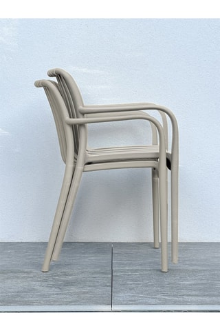 2 sillones de jardín apilables Tiago - Arena