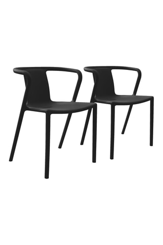 2 sillones de jardín apilables Diego - Antracita