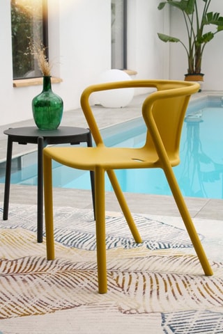 2 sillones de jardín apilables Diego -  Mostaza