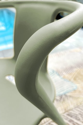 2 sillones de jardín apilables Diego -  Verde oliva