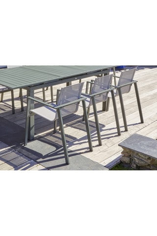 Sillón de jardín apilable Miami - Caqui y gris