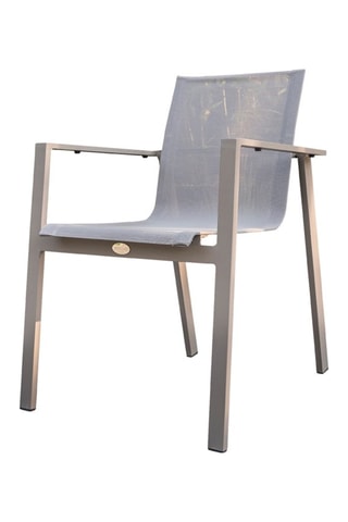 Sillón de jardín apilable Zahara - Topo y gris