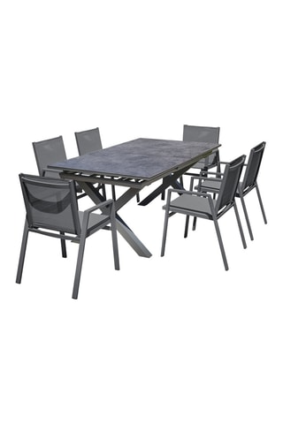 Conjunto de jardín Floride - 6 plazas - Mesa extensible