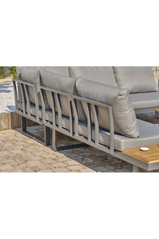 Salón de jardín modulable de madera de acacia Miyako - 5 plazas