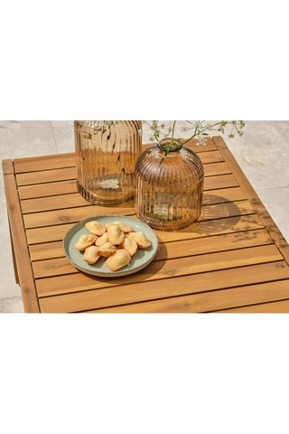 Salón de jardín de madera de acacia Aracaju - 4 plazas