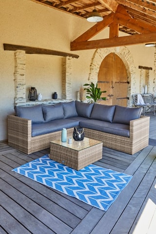 Salón de jardín esquinero Bavaro - 5 plazas