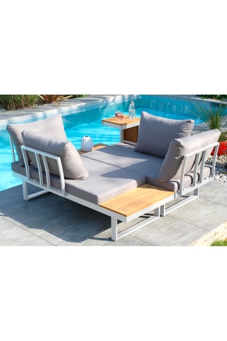 Salón de jardín modulable Tokyo de madera - 4 plazas