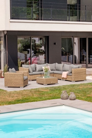 Salón de jardín Montmartre - 6 plazas - Módulos con chaise longue