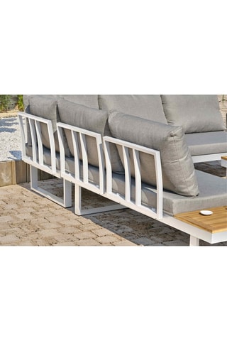 Salón de jardín modulable de madera de acacia Miyako - 5 plazas