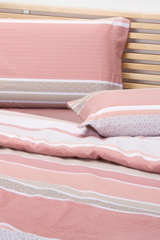 Parure de couette - Blanc et rose