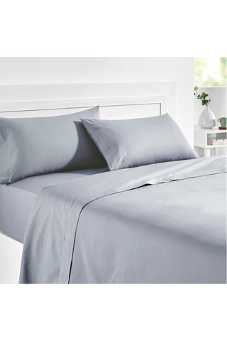 Drap-housse en coton 140 fils/cm² - Bleu