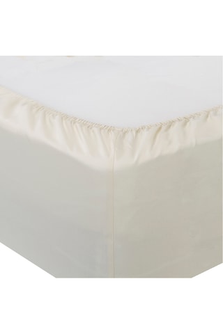 Drap-housse en coton 140 fils/cm² - Beige