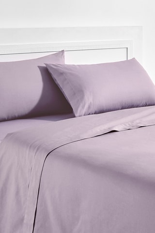 Drap-housse en coton 55 fils/cm² - Violet