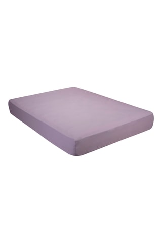 Drap-housse en coton 55 fils/cm² - Violet