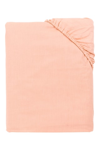 Drap-housse en coton 55 fils/cm² - Rose