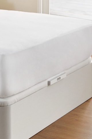 Protège-matelas en maille de bambou - Blanc