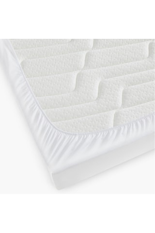 Drap-housse en coton 79 fils/cm² - Blanc
