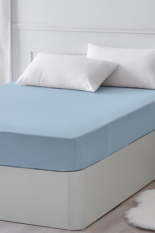 2 draps-housses - Bleu