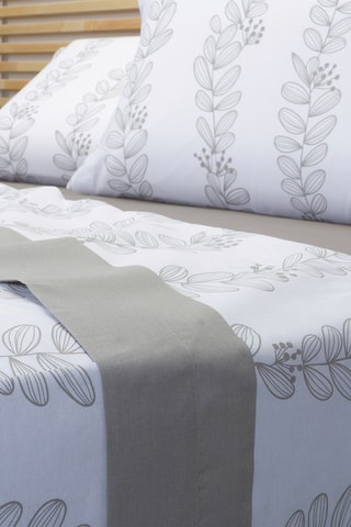Parure de draps - Beige et blanc