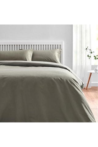 Parure de couette en coton 59 fils/cm² - Marron