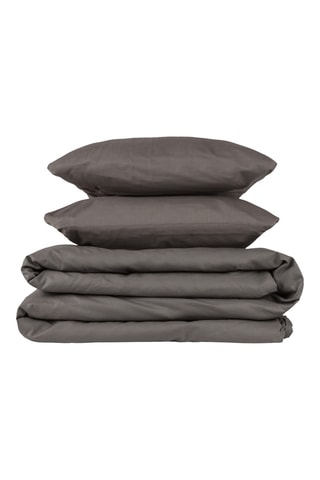 Parure de couette en coton 59 fils/cm² - Marron