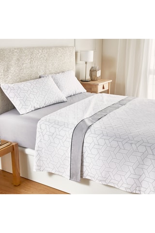 Parure de draps en coton 59 fils/cm² - Gris