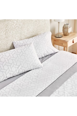 Parure de draps en coton 59 fils/cm² - Gris