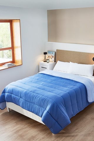 Couette réversible - Bleu foncé et ciel