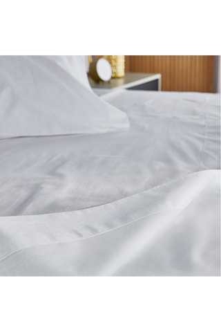 Parure de draps en coton 118 fils/cm² - Blanc