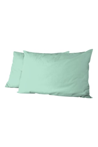 2 fundas de almohada - Verde agua