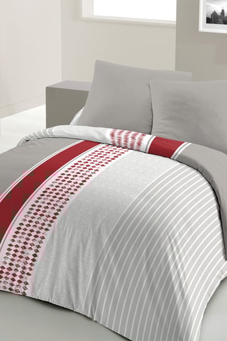 Juego de nórdico Mimosa - Burdeos y gris