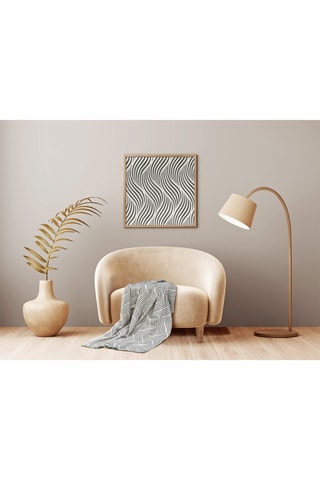 Manta polar colcha de sofá Tolfa - 125 x 150 cm - Caqui y blanco