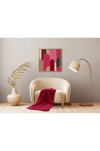 Manta polar colcha de sofá - 125 x 150 cm - Fucsia