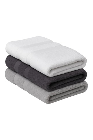 3 toallas de mano Le temps d'un bain - Blanco - 50 x 100 cm